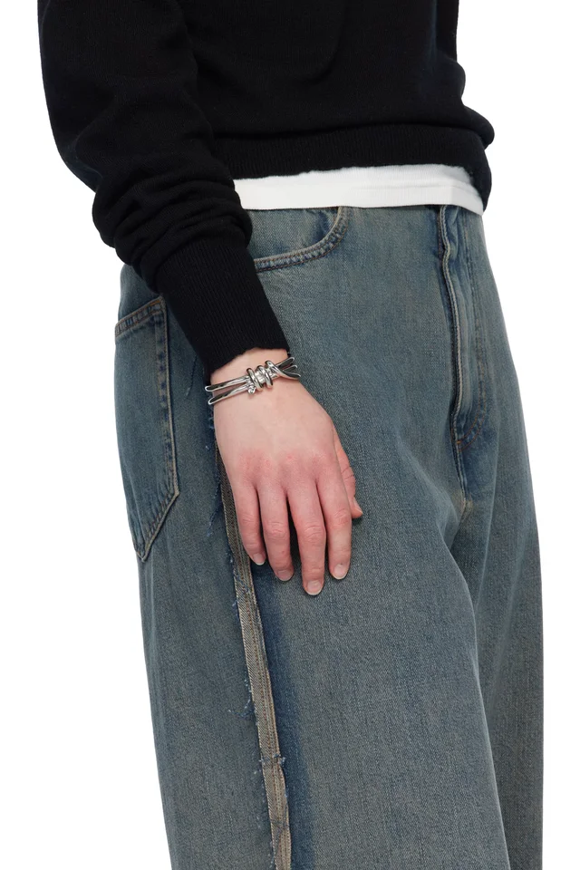 MM6 Maison Margiela Knotted Bracelet, photo 3 of 3 from SSENSE