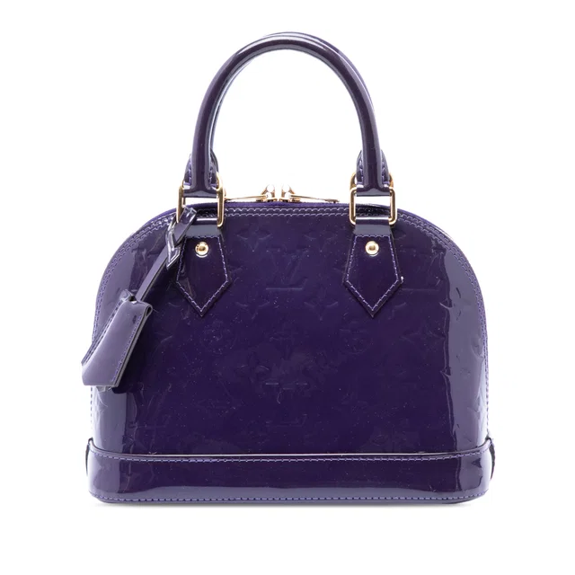 Purple Louis Vuitton Monogram Vernis Alma BB Satchel in Purple Leather from Designer Revival, photo 1 of 1