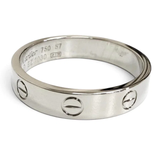 Cartier Love 750 White Gold Ring Size 17 in White from LuxUness