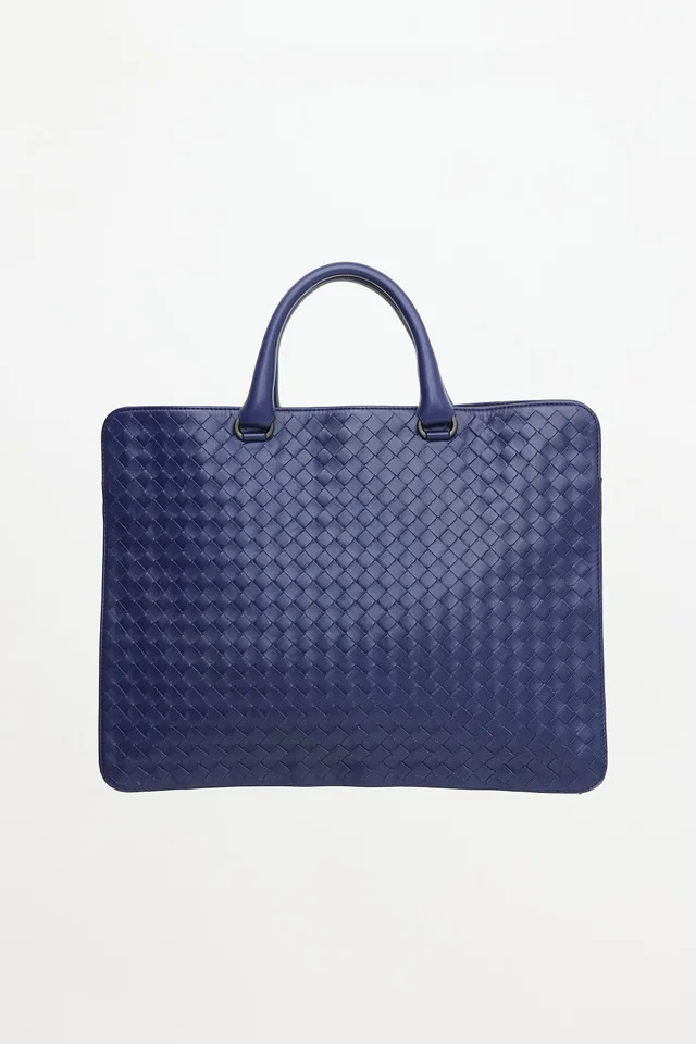 Bottega Veneta Intrecciato Briefcase Bag in Woven leather from VSP Consignment