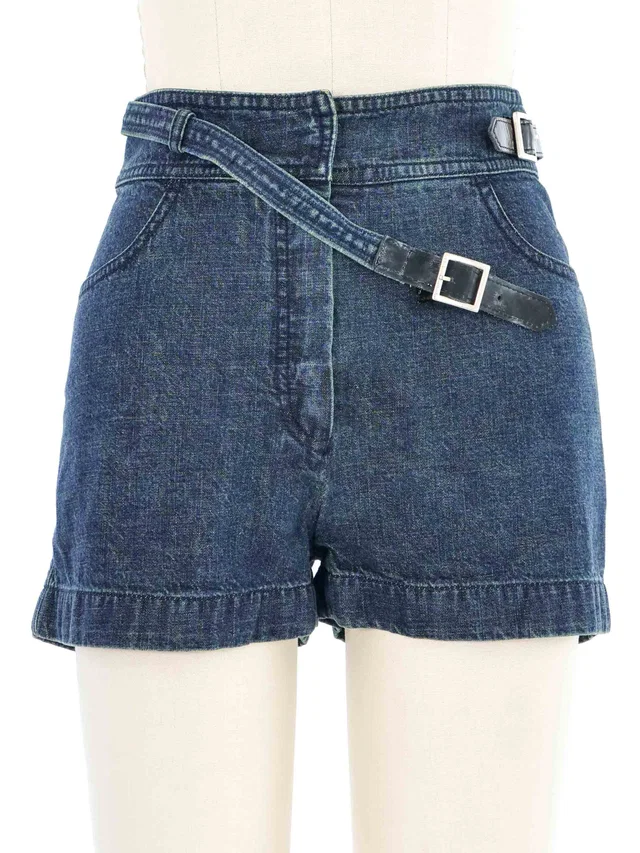 2000 Chanel Denim Shorts in Denim from Arcade Vintage