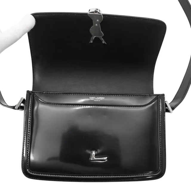 Saint Laurent Solferino Medium Satchel Black711039AAB9H1000 Patent Leather Size Medium in Patent leather from GALLERY RARE, photo 5 of 18