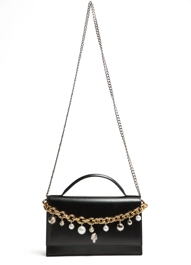 MCQUEEN Medium Skull handbag in Black Calf leather, photo 6 of 8 from 24S (US)