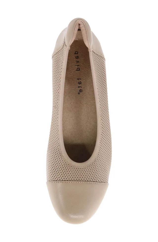 David Tate Newton Cap Toe Flat in Beige, photo 3 of 6 from Nordstrom Rack