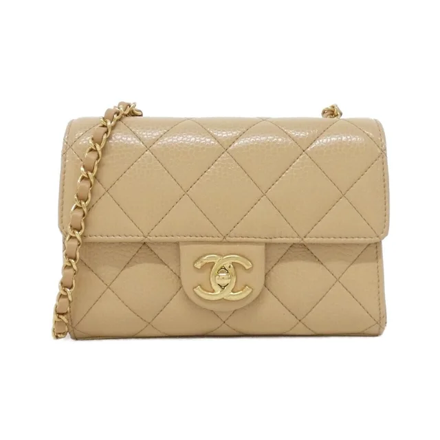 Chanel Shoulder Bag Beige in Beige Caviar leather from The Reluxe
