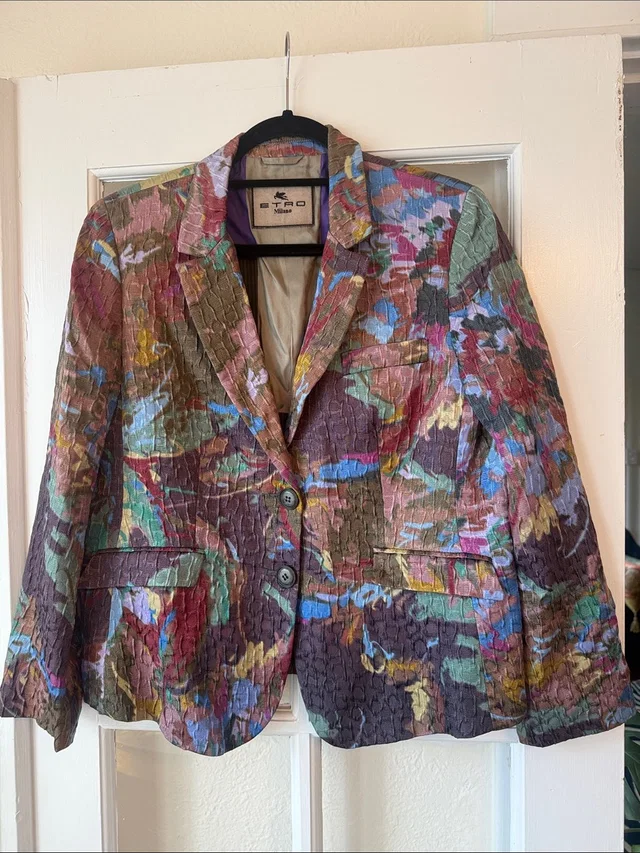 Etro blazers in red from Poshmark