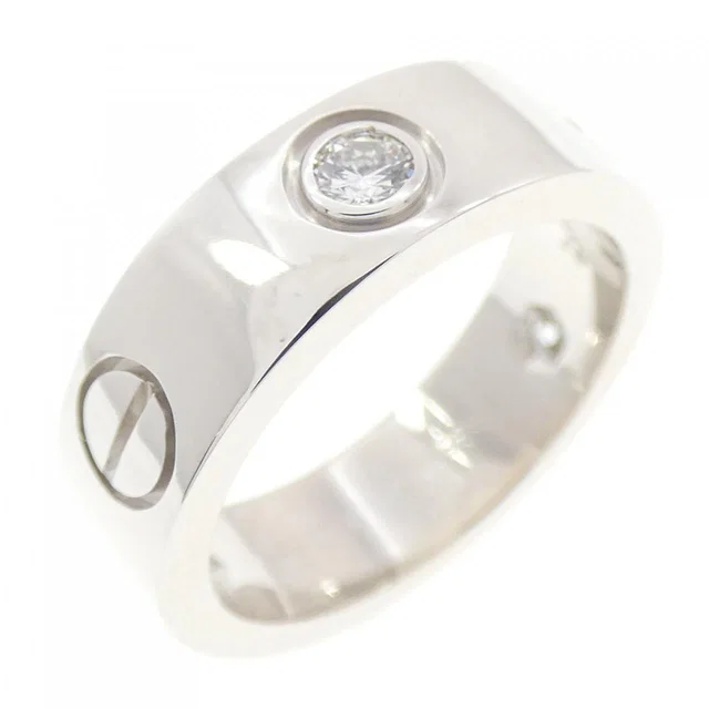 Cartier Love Half Diamond Au750 Ring Size 8 from LuxUness
