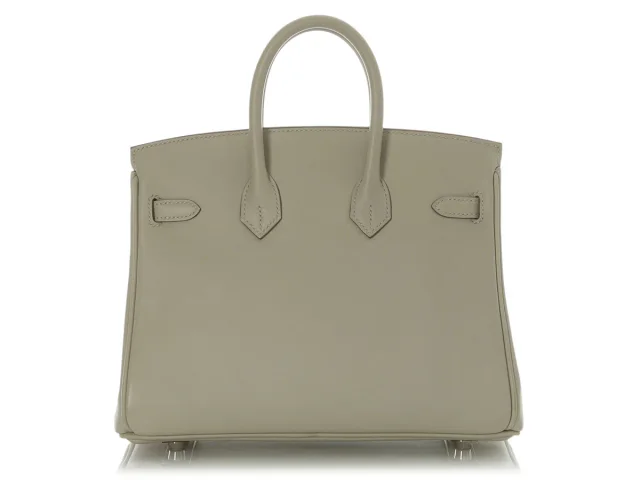 Hermès Gris Perle Swift Birkin 25 in Grey Swift leather from Ann's Fabulous Finds, photo 4 of 10