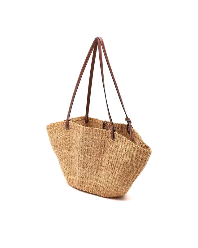 Loewe Small Shell Basket Shoulder Bag in Woven leather from A Retro Tale, photo 3 of 8