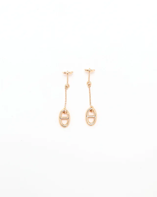 Hermès Farandole 18kt Rose Gold Earrings in Pink from A Retro Tale, photo 2 of 3