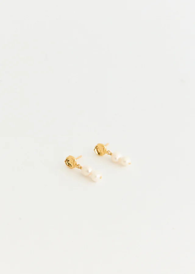 Anni Lu Pearly Drop Earrings in Metallic from Incu, photo 1 of 1