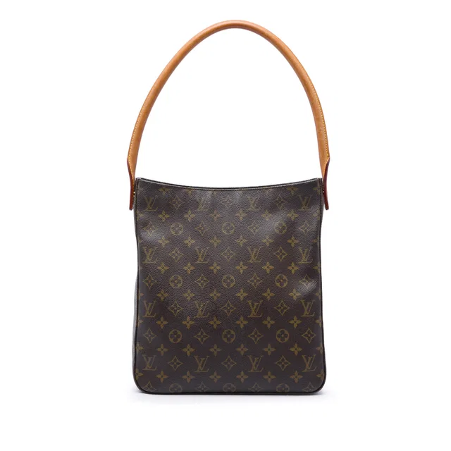 Brown Louis Vuitton Monogram Looping GM Shoulder Bag in Brown Coated canvas from Designer Revival