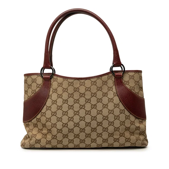 Beige Gucci GG Canvas Tote in Beige Canvas from Designer Revival