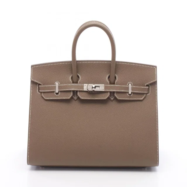 Hermès Birkin 25 Series Etoupe Leather Handbag in Taupe Leather from The Reluxe