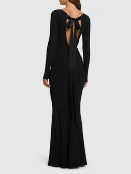 David Koma Long Dress with Square Neckline in 75% Viscose, 23% Nylon, 2% Elastane, photo 3 of 5 from LUISAVIAROMA
