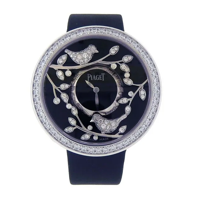 Piaget Limelight Garden Party Quartz Diamond Black Dial Ladies Watch G0A36169 in green|white|silver|gold|gray|black Satin from Jomashop.com