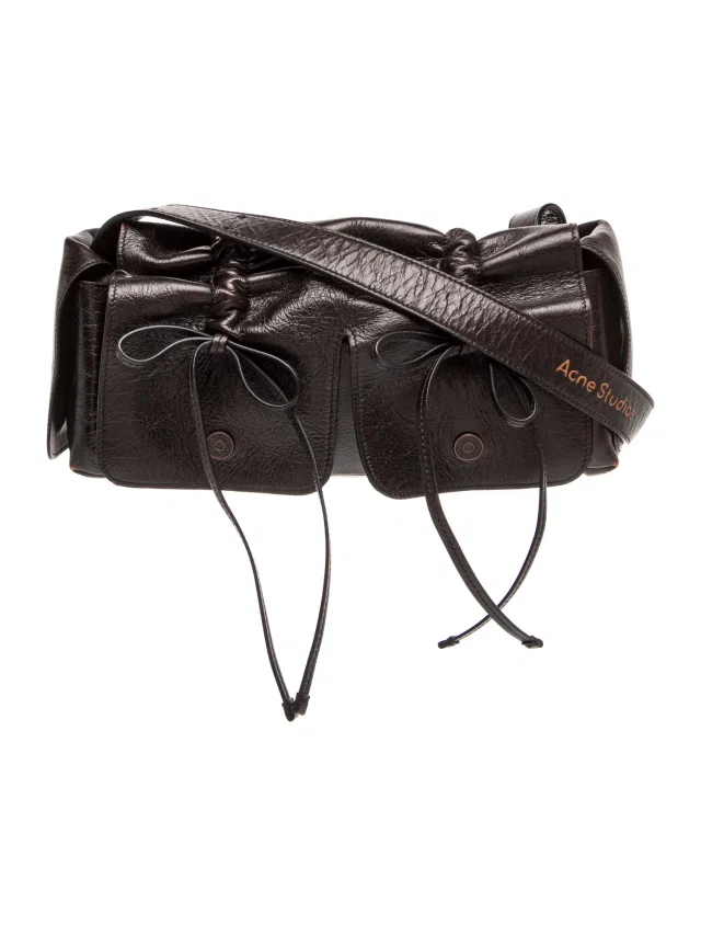 Acne Studios Leather Shoulder Bag in black Leather from The RealReal