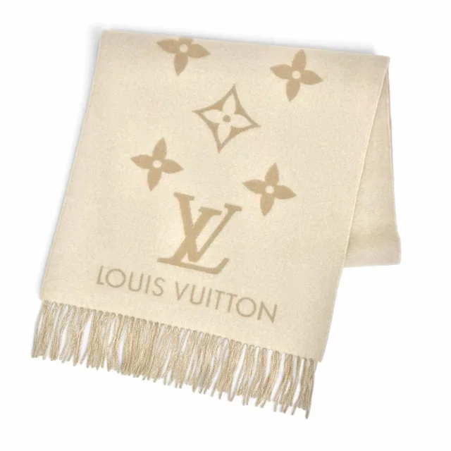 Louis Vuitton Scarf Reykjavik Cashmere 100% Monogram Giant Pattern in Cashmere from The Reluxe
