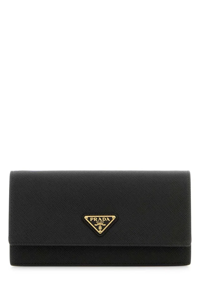 Prada Saffiano Leather Wallet — Black Vitello in Black Saffiano leather from HEWI