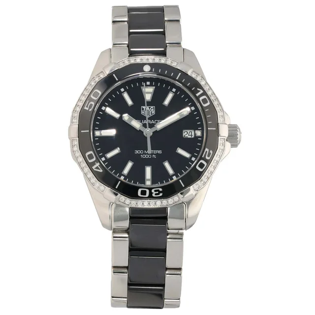 TAG Heuer Aquaracer WAY131G 35mm Stainless Steel Watch in Ceramic from H&T