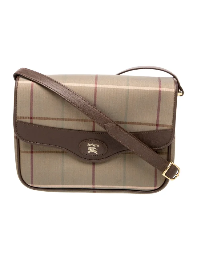 Burberry Canvas Crossbody Bag in brown|red Canvas from The RealReal