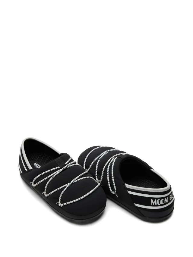 Moon Boot Icon embellished slippers in Black, photo 4 of 4 from FARFETCH