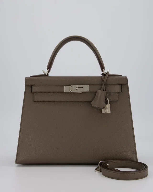 Hermès HSS Kelly 28 Sellier Bag in Taupe Epsom leather from Sellier