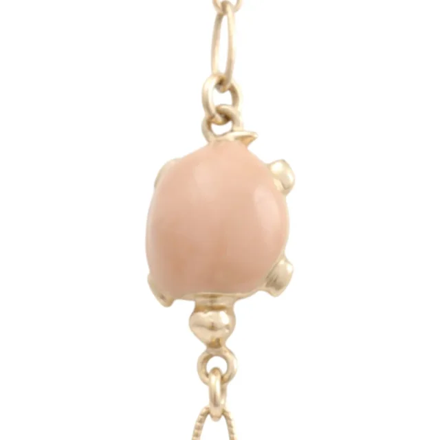Chanel 2006 Coco Heart Ribbon Motif Necklace Gold/Multi in Gold from VINTAGE QOO TOKYO, photo 6 of 7