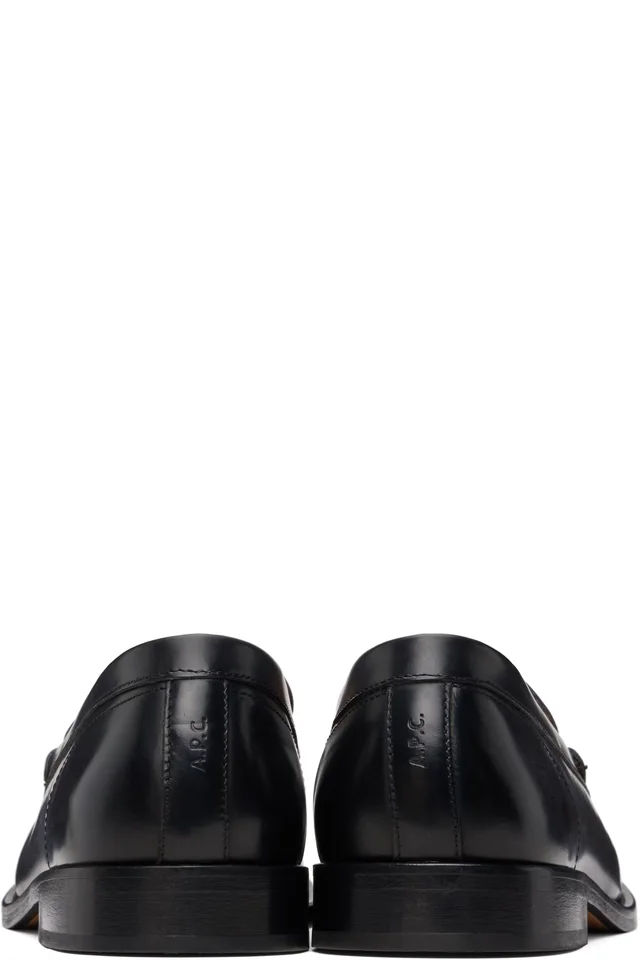 A.P.C. Black Moc Loafers, photo 2 of 5 from SSENSE