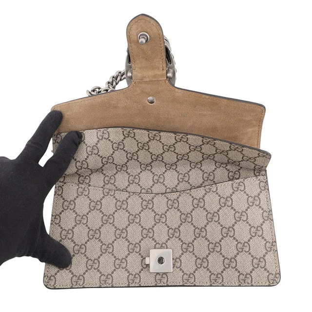 Gucci Dionysus ChainShoulder Bag Beige499623 PVC Suede Rhinestone Size Small in Suede from GALLERY RARE, photo 2 of 2