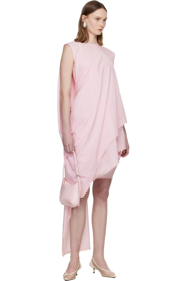 JACQUEMUS Pink 'The Traversin' Minidress, photo 4 of 4 from SSENSE