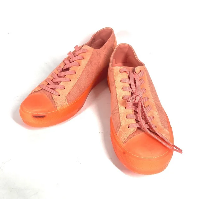 Louis Vuitton Tattoo Line Monogram Shoes, Canvas/Rubber Sneakers, Men's, Orange in Orange Canvas from Elady