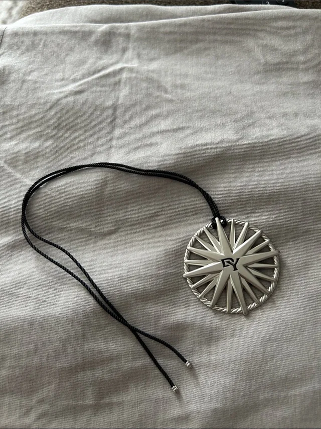 David Yurman Starburst Silver Pendant On Black Cord in gray|silver|black from Poshmark