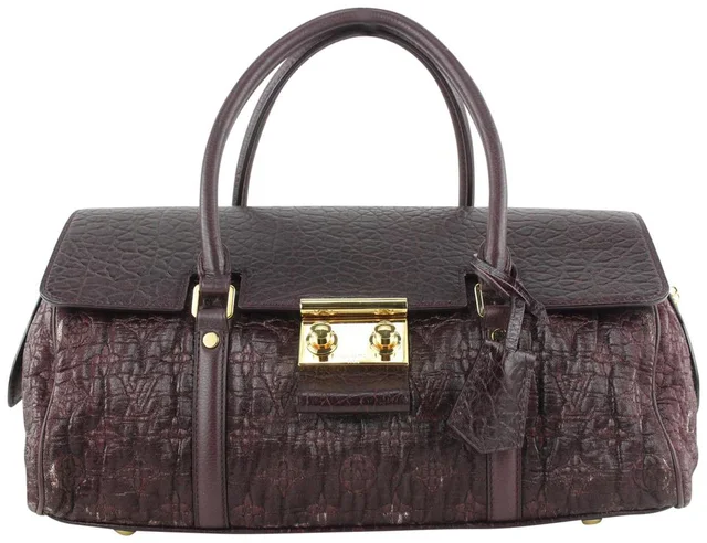 Louis Vuitton Burgundy Monogram Jacquard Volupte Psyche Bag in Burgundy Canvas from Bagriculture