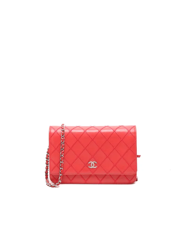 Chanel CC Wild Stitch Wallet on Chain Bag in Leather from A Retro Tale