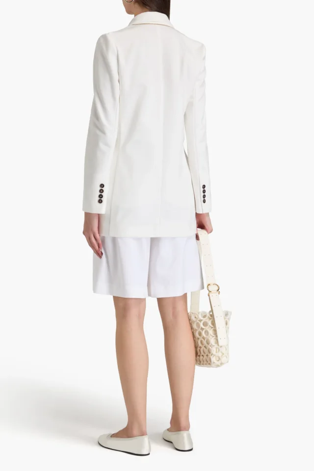 Brunello Cucinelli Bead-Embellished Cotton-Blend Jersey Blazer, photo 3 of 4 from THE OUTNET