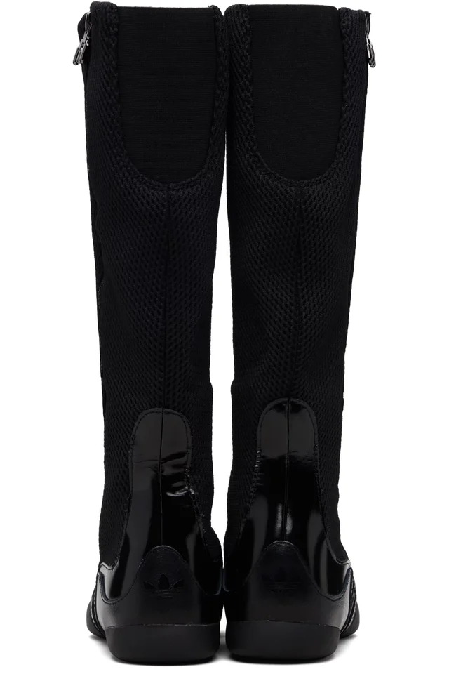 Black adidas Originals Edition Miaou Tall Boots, photo 2 of 5 from SSENSE