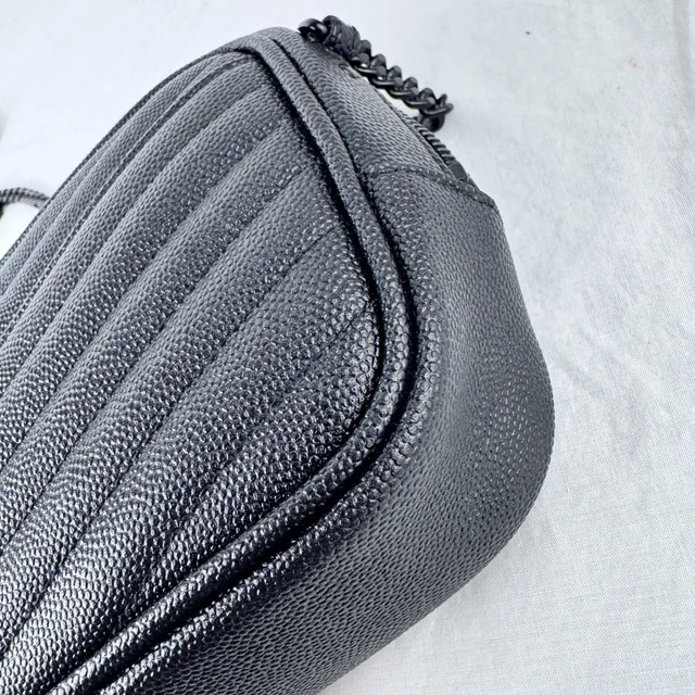 Saint Laurent Monogram Mini Camera Bag in grain de poudre leather, Metal from Reowned, photo 10 of 10