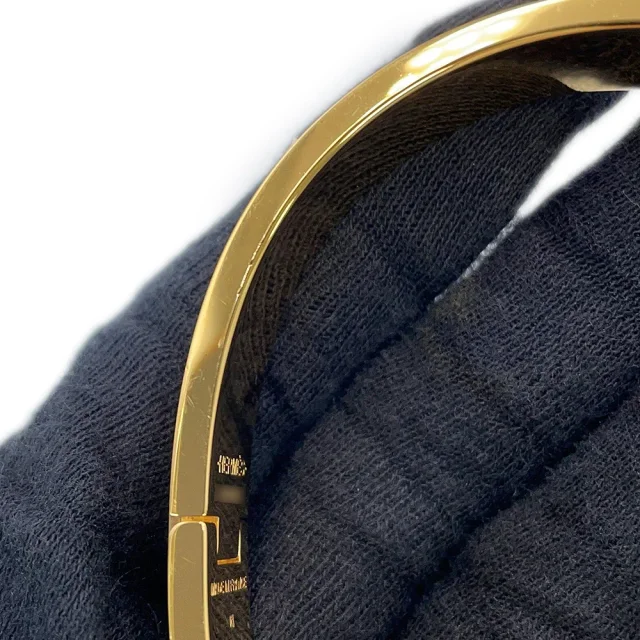Hermès ClicHH Bangle Size PM Black Enamel Gold Plated in Black from GALLERY RARE, photo 7 of 10