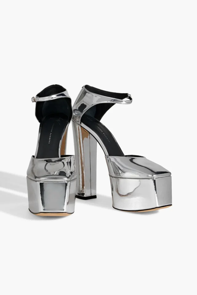 Giuseppe Zanotti Bebe Mirrored-Leather Platform Pumps, photo 2 of 4 from THE OUTNET