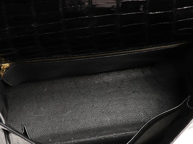Hermès Shiny Black Crocodile Kelly 32 in Black Crocodile from Ann's Fabulous Finds, photo 2 of 2