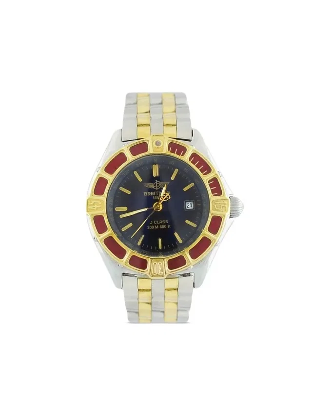 Breitling pre-owned J Class 30mm - unisex - stainless steel/18kt Gold - One Size - Black in black from Farfetch