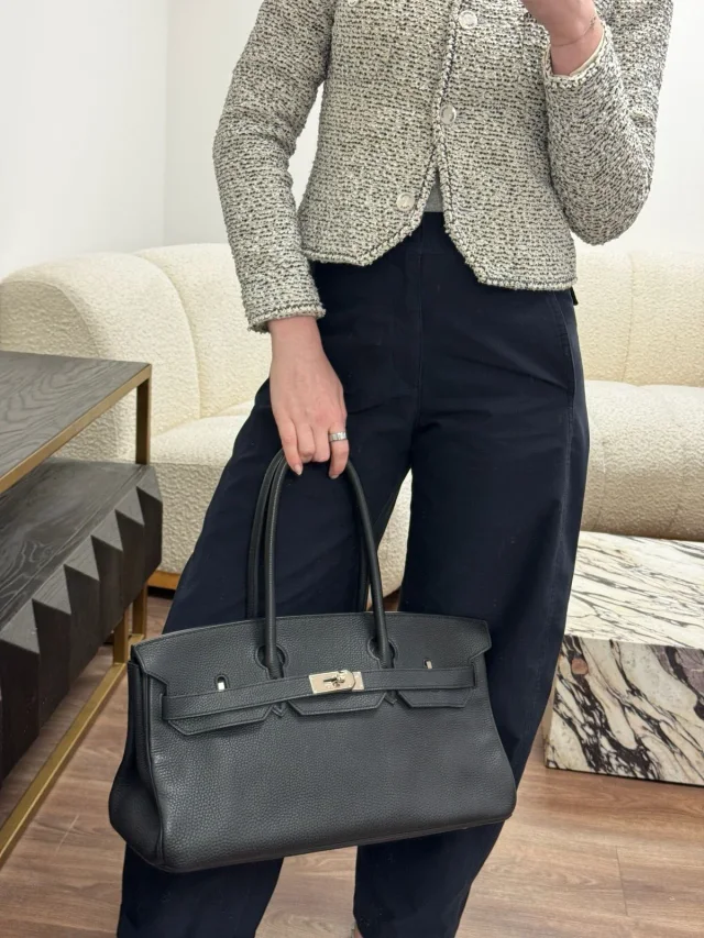 LONDON LOCATED* PRELOVED HERMÈS JPG SHOULDER BIRKIN BLACK Togo Leather in Black Togo leather from Luxury Promise, photo 9 of 31