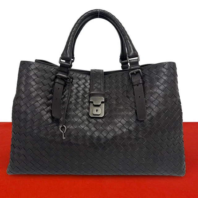 Bottega Veneta Intrecciato Leather Tote Bag Brown in Brown Woven leather from The Reluxe