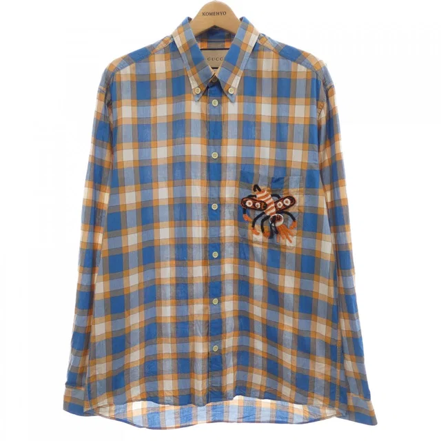 Gucci Shirt Blue in Blue from The Reluxe