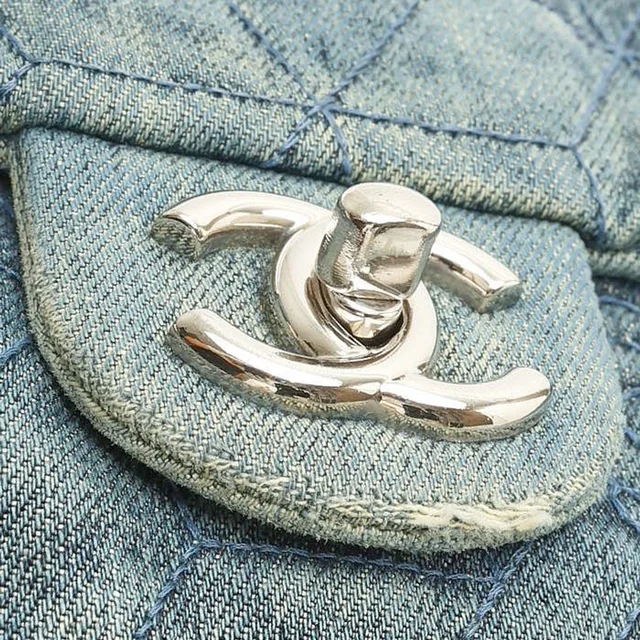 Chanel 2012 Denim Camellia Medium Flap Bag in Denim from A Retro Tale, photo 6 of 12