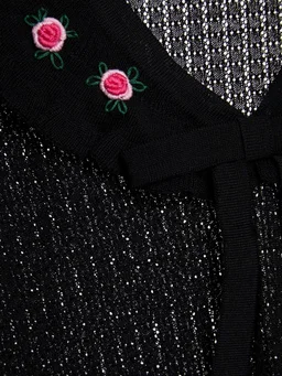 Alessandra Rich Straight dress with V-neckline in 100% Wool, photo 4 of 5 from LUISAVIAROMA