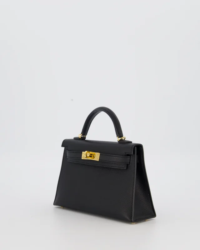 Hermès Mini Kelly II Sellier Bag Black Epsom Leather in Black Epsom leather from Sellier, photo 10 of 21