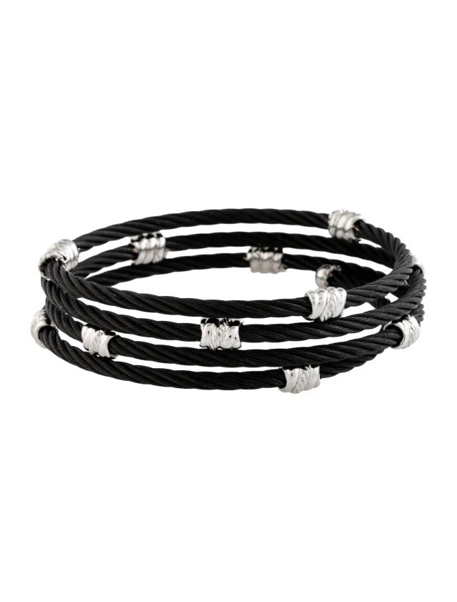 Charriol Steel Cable Wrap Bracelet, 7" in multicolor from The RealReal