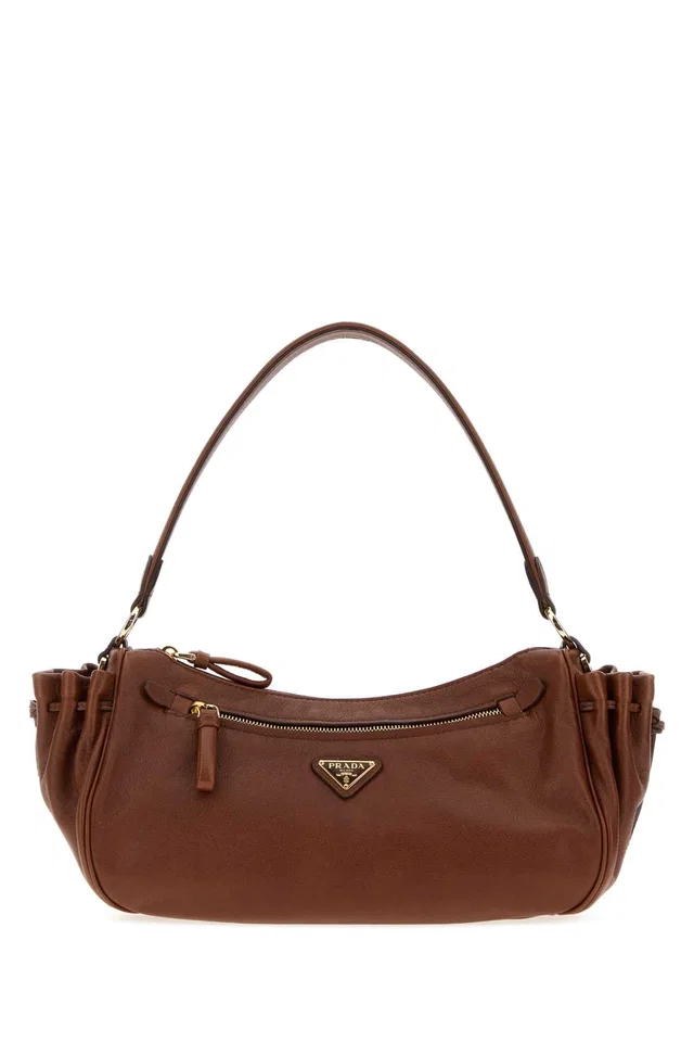 Prada Calf Leather Shoulder Bag — Brown in Brown Calfskin from HEWI